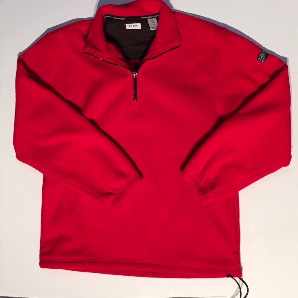 IZOD PERFORMANCE- Pullover - 1/4 zip - unisex - elastic cuffs - size M - Red